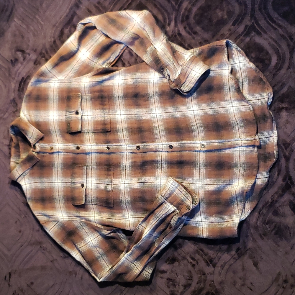 KR3W flannel button down - mens large